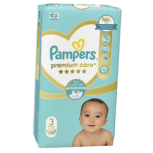سایز 3 بسته 60عدد مناسب 6تا10 کیلو