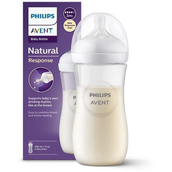 شیشه شیر 330 میل اونت نچرال طلقی (avent natural)